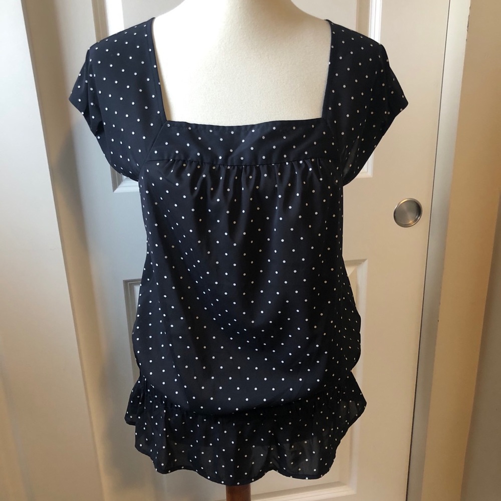 The Limited Black & White Polka Dot Top